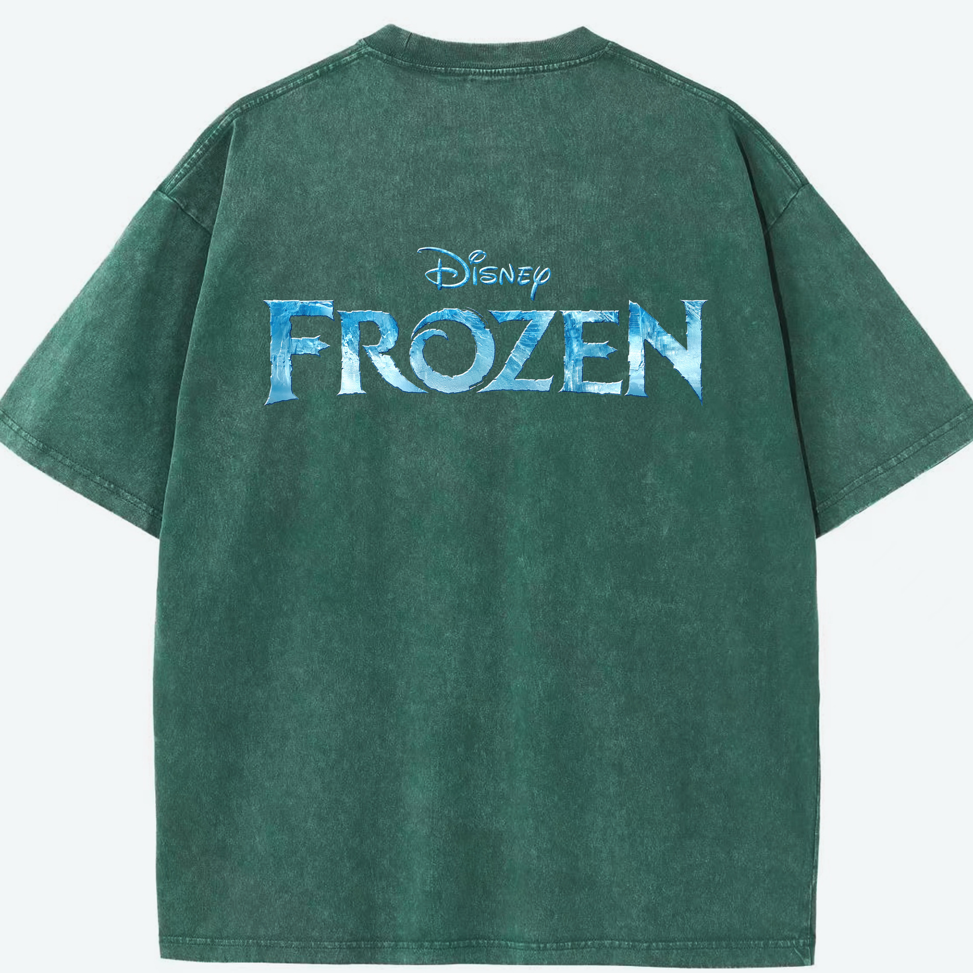（画像用） アナと雪の女王 アンナ エルサ Frozen Anna Elsa 綿100% ヴィンテージ風 半袖Tシャツ（背面プリント）